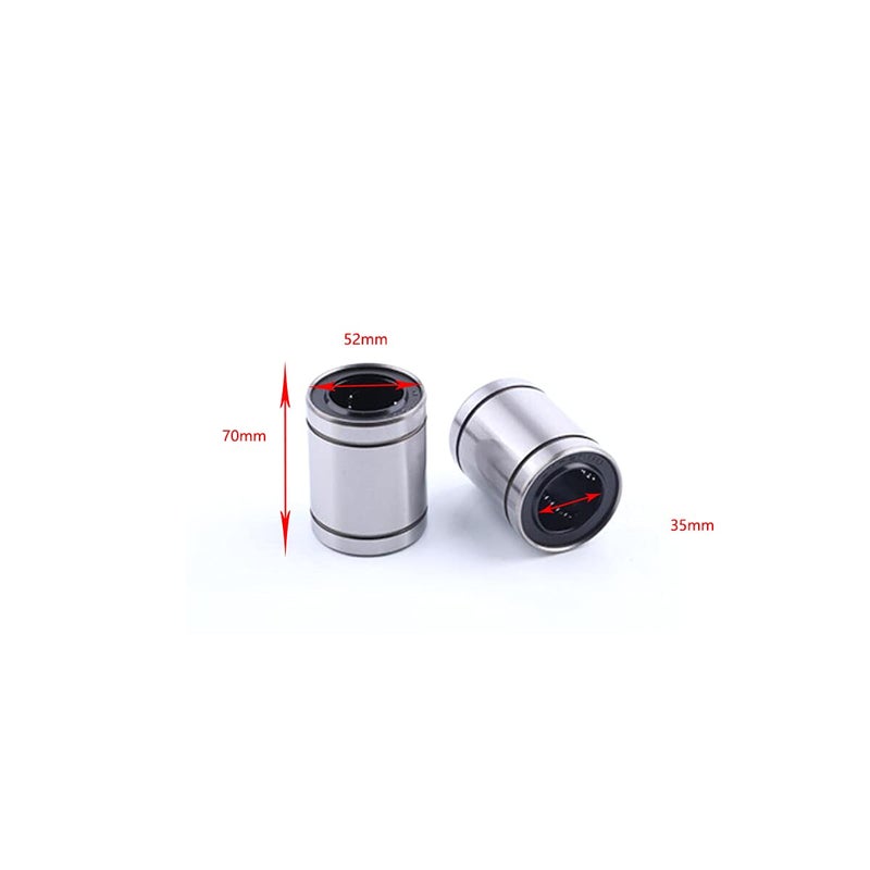 Edinstry LM35UU Linear Ball Bearing, Bore Dia 35 mm, OD 52 mm, Width 70 mm, Used for Mechanical Sliding Tables, CNC Machine Tools, 3D Printers, Silver 2pcs - Image 3